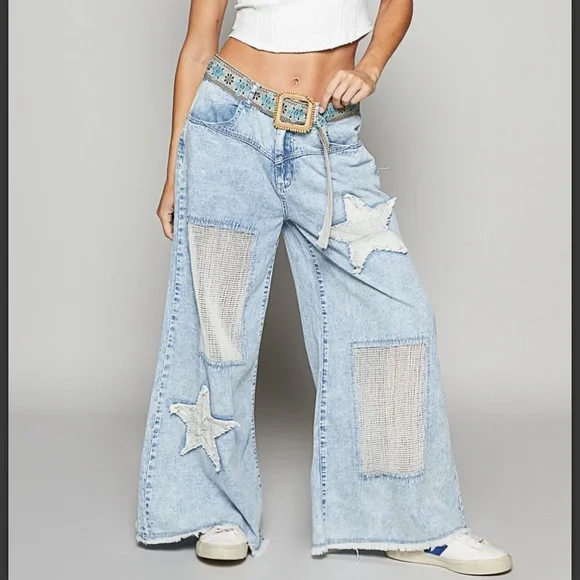 100 🎉POL Crochet See Through Star pants - Picture 4 of 5